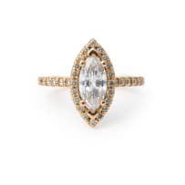Diamond halo ring