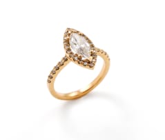 Diamond halo ring