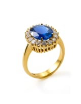 Sapphire cluster ring