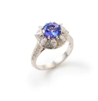 Tanzanite and diamond ring