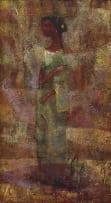 Edin Godfrey Currie-Wood; Woman with Yellow Flower in Her Hair