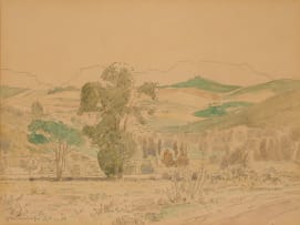 Jacob Hendrik Pierneef; Landscape with Trees