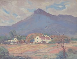 Jacob Hendrik Pierneef; Landscape with Homestead