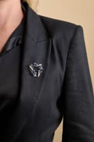 Sapphire and diamond brooch