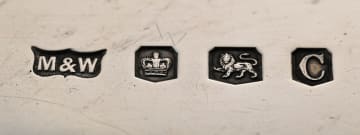 A George VI silver tray, Mappin and Webb, Sheffield, 1945