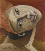 Robert Slingsby; Untitled (Cubist Portrait with Copper Hair)