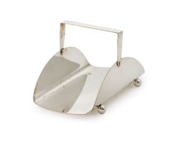 A silver-plated napkin holder, 20th century