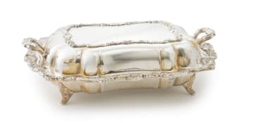 An electroplated entrée dish, 20th century