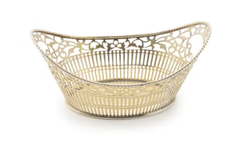 A Continental silver basket, late 19th century, .800 standard