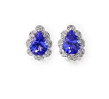 Tanzanite and diamond earrings