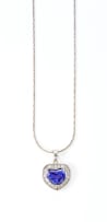 Heart-shaped tanzanite pendant