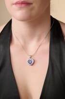 Heart-shaped tanzanite pendant