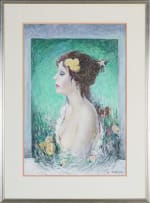 Armando Baldinelli; Figure in Profile with Flowers