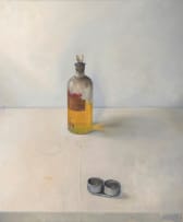Vivian van der Merwe; Still-life with Turpentine Bottle and Palette Cups [P147]