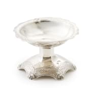 An Ottoman Empire silver pedestal dish, c.1844-1923