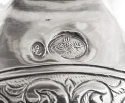 An Ottoman Empire silver pedestal dish, c.1844-1923