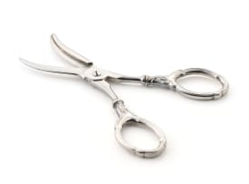 A pair of Italian silver-plated grape scissors, Xoni, 20th century