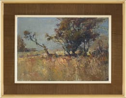 Titta Fasciotti; Grassy Landscape with Thicket