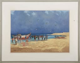 Andre de Beer; Bringing in the Boats