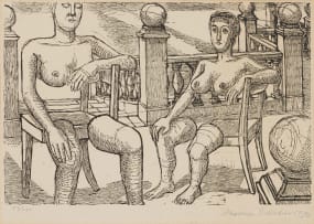 Alice Goldin and Various Artist's; Cape Point; Seascape; Field and Crows; Two Surreal Figures, four