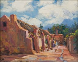 Hugo Naudé; Straat-toneel in Worcester (Street Scene in Worcester)