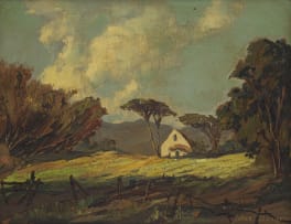 Johannes Oldert; Cape Landscape with Cottage
