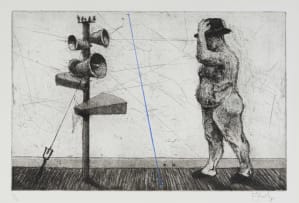 William Kentridge; Man with Megaphone Cluster