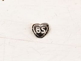 A Hungarian silver tray, maker's mark BS or 8S in a heart, 800 standard, c.1937-1966