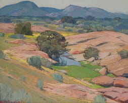 Piet van Heerden; Rocky Landscape with River