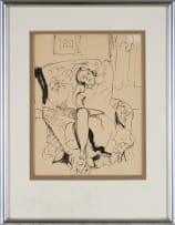 Maud Sumner; Figure in a Floral Armchair