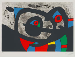 Joan Miró; Le Lézard aux Plumes d'Or: Plate I (The Lizard with Golden Feathers: Plate I) (Mourlot 792)