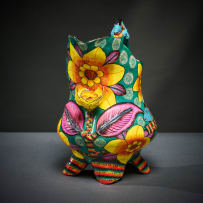 Ardmore Ceramic Studio; Chameleon and flower jug