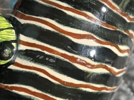 Ardmore Ceramic Studio; Zebra and birds candle holder