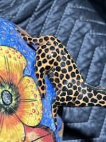 Ardmore Ceramic Studio; Giraffe and flowers lidded vessel
