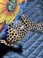 Ardmore Ceramic Studio; Giraffe and flowers lidded vessel