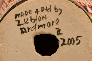 Ardmore Ceramic Studio; Candlestick with lion handles