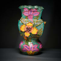 Ardmore Ceramic Studio; Zebra and flower vase