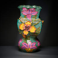 Ardmore Ceramic Studio; Zebra and flower vase