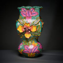 Ardmore Ceramic Studio; Zebra and flower vase