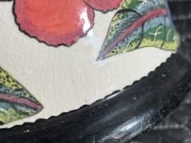 Ardmore Ceramic Studio; Hoopoe and flower vase