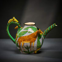 Ardmore Ceramic Studio; Antelope and giraffe teapot