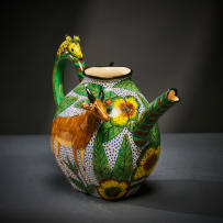 Ardmore Ceramic Studio; Antelope and giraffe teapot