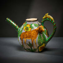 Ardmore Ceramic Studio; Antelope and giraffe teapot