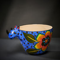 Ardmore Ceramic Studio; Set of six animal bowls