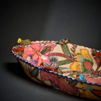 Ardmore Ceramic Studio; Serving dish with leopard and flowers