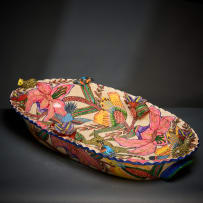 Ardmore Ceramic Studio; Serving dish with leopard and flowers