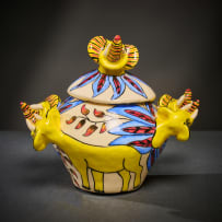 Ardmore Ceramic Studio; Elephant sugar bowl