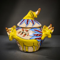 Ardmore Ceramic Studio; Elephant sugar bowl