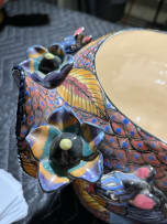 Ardmore Ceramic Studio; Blue zebra and flower tureen