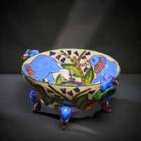 Ardmore Ceramic Studio; Blue elephant bowl